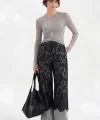 Dantel Detaylı Tasarım Palazzo Jean