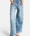 Mega Baggy Fit Özel Dikim Aksesuarlı Tasarım Denim Jean