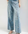 Mega Baggy Fit Özel Dikim Aksesuarlı Tasarım Denim Jean