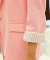 Astarı Garnili Pembe Blazer Ceket