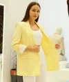 Astarı Garnili Sarı Blazer Ceket