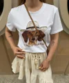 Çanta Detaylı “Cowboy Dog” Tişört