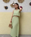 Olivia Balon Etek İkili Takım-Yeşil