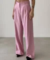 YÜKSEK BEL PALAZZO BOL PAÇA PANTOLON-PEMBE