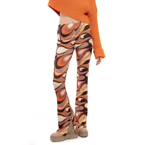 Desenli İspanyol Paça Pantolon