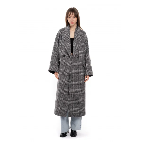 Premıum Kalite Ekose Yün Kaban