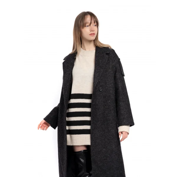 Premıum Kalite Yün İçerikli Kaban