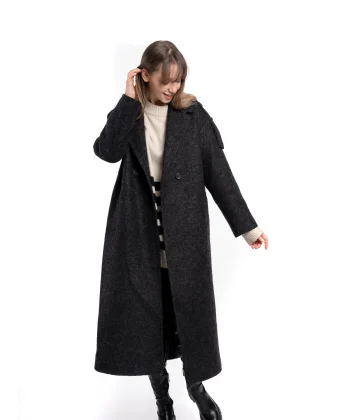 Premıum Kalite Yün İçerikli Kaban