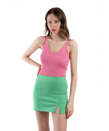 Pembe Askılı Triko Atlet