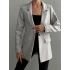 Yün Efekt Kumaş Tek Düğme Blazer Ceket