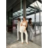 BEYAZ CROP BLAZER CEKET PANTOLON TAKIM