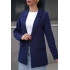 ATLAS KUMAŞ TEK DÜĞME ASTARLI BLAZER CEKET LACİVERT