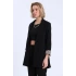 Leopar Astarlı Şal Yaka Blazer Ceket Siyah
