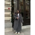 Yün Oversize Buklet Kaban Antrasit