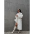 Yün Oversize Buklet Kaban Beyaz