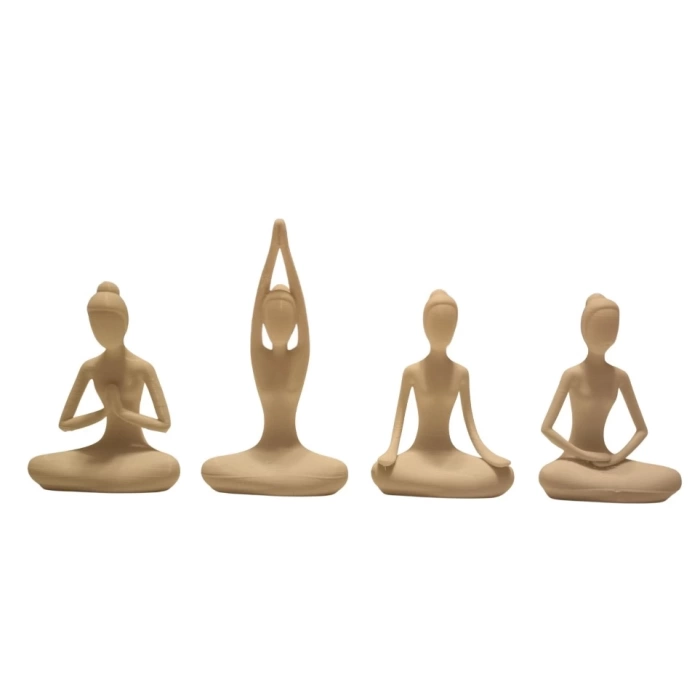 Mini Yoga Yapan Kadınlar (4 lü set)