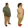 Obez Kadın-Erkek Figür