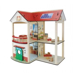 Çatılı Ahşap Oyun Evi- Mobilyalı