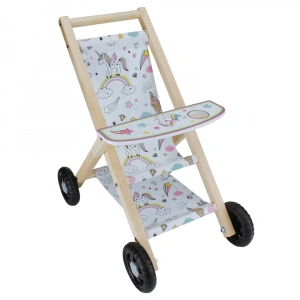 Ahşap Oyuncak Bebek Arabası