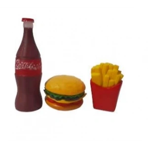 Minyatür Fast Food Hamburger Menü