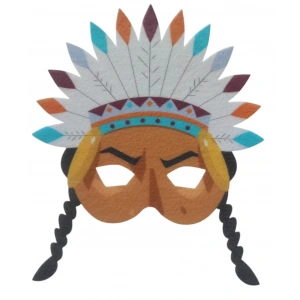 Kızılderili Keçe Maske