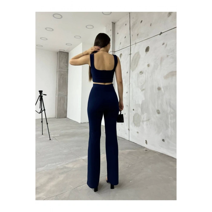 Lacivert Bilyeli İnterlook Alt Üst Takım