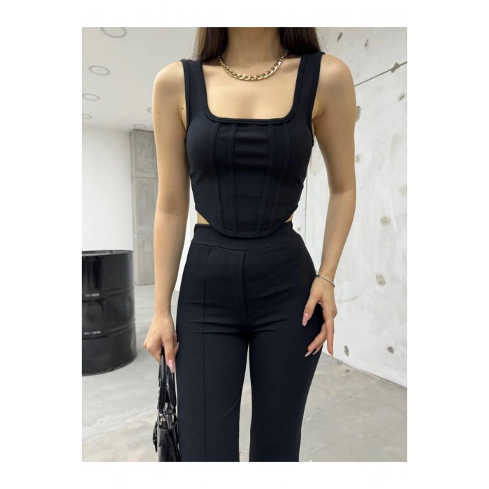 Siyah Bilyeli İnterlook Alt Üst Takım