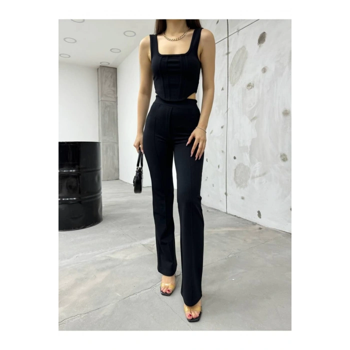 Siyah Bilyeli İnterlook Alt Üst Takım