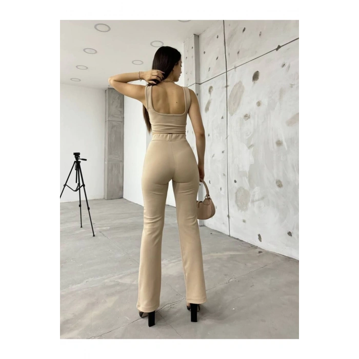 Bej Bilyeli İnterlook Alt Üst Takım