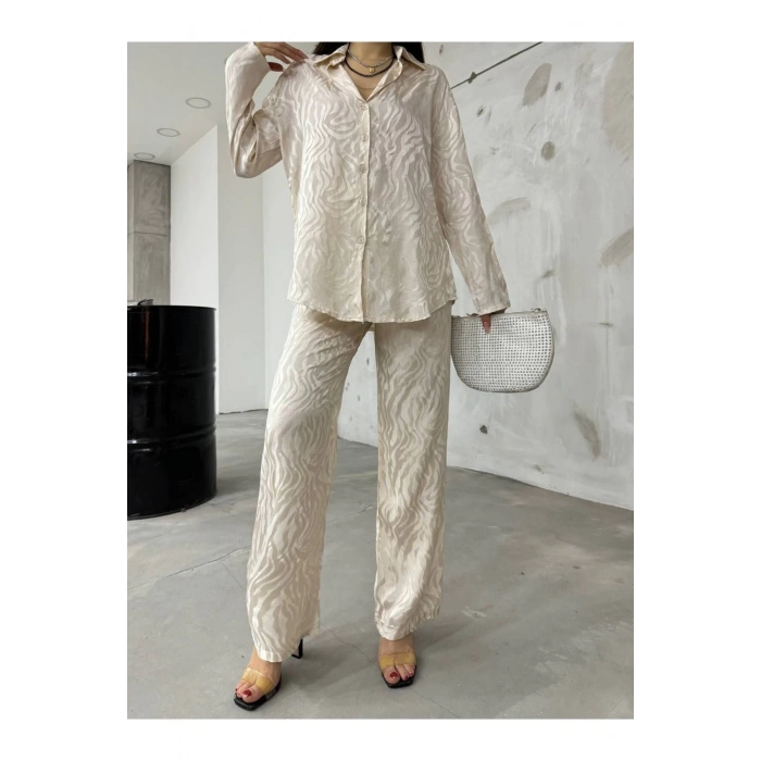 Somon Jakarlı Saten Takım