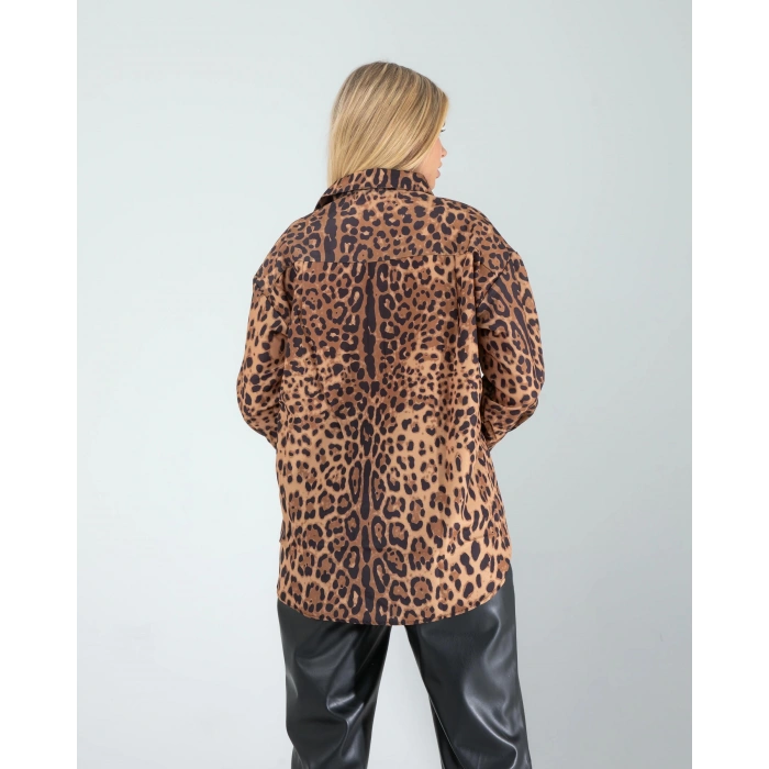 Leopar Desen Gömlek