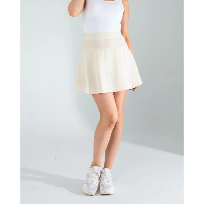 Taş Keten Şort Etek