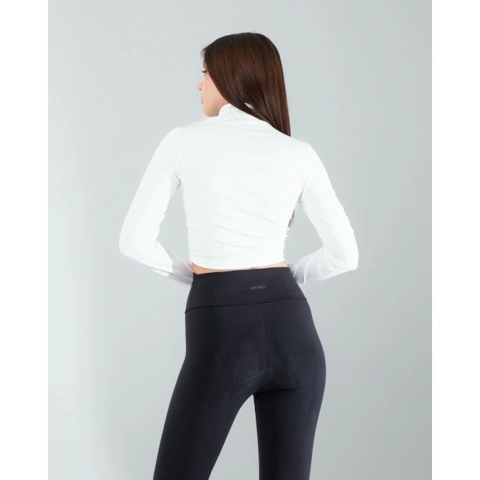 Beyaz Renkli Parmak Geçmeli Spor Body