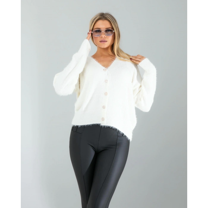 Beyaz Sakal Triko Hırka