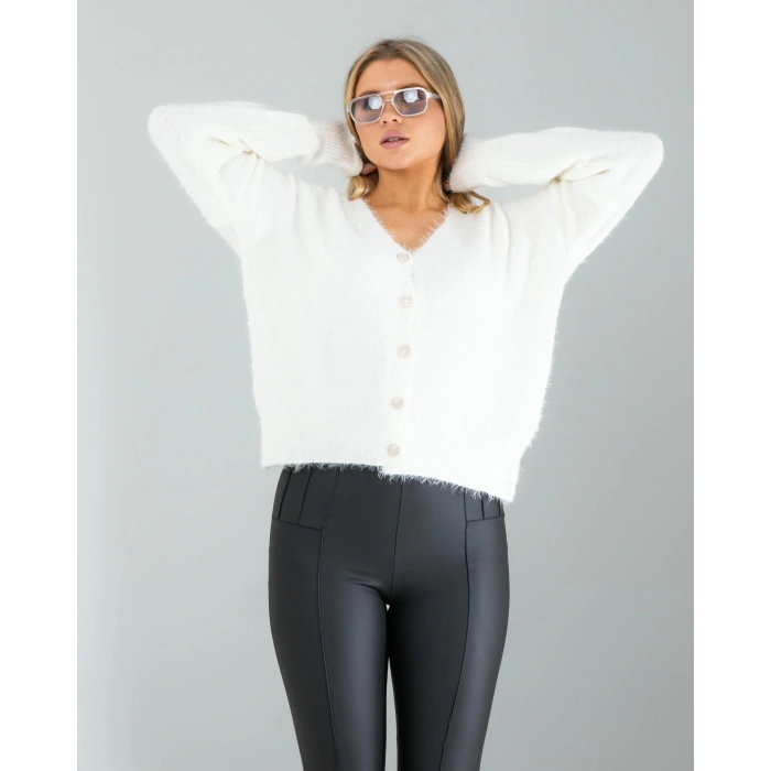 Beyaz Sakal Triko Hırka