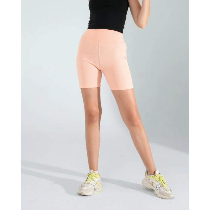 Somon Fitilli Push Up Toparlayıcı Biker Spor Tayt