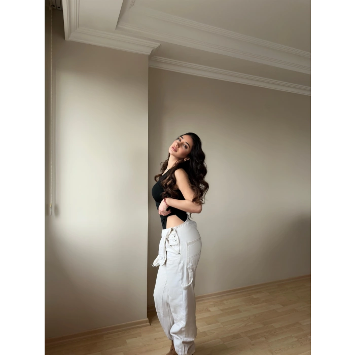 Halter Yaka Siyah Bodysuit