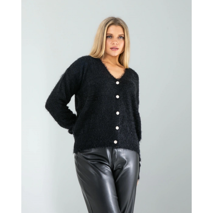 Siyah Sakal Triko Hırka