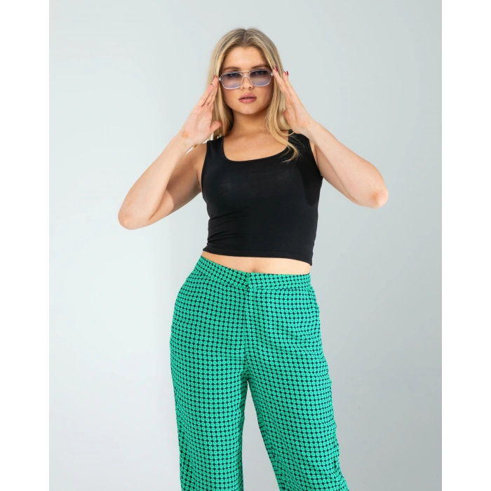 Siyah Kare Yaka Basic Bluz