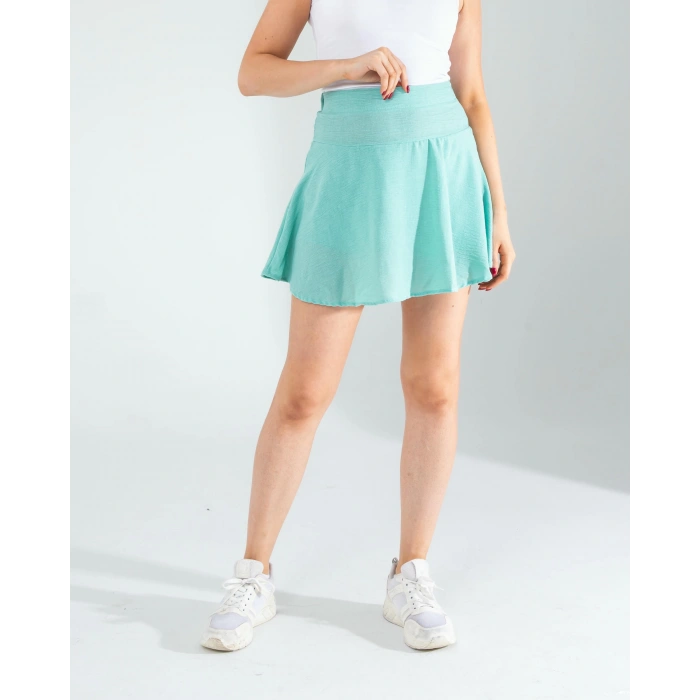 Mint Keten Şort Etek