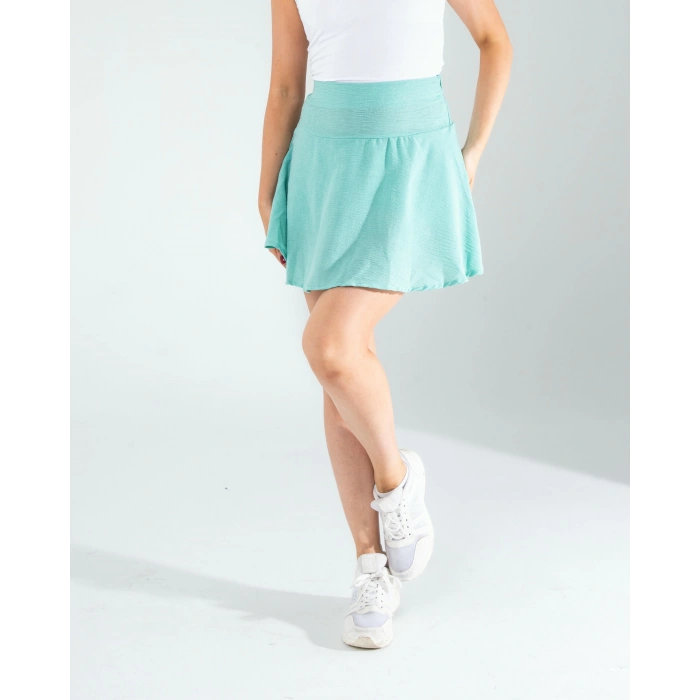 Mint Keten Şort Etek