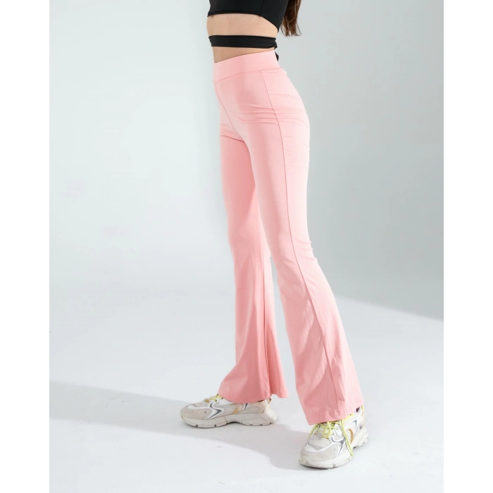 Pembe İspanyol Paça Tayt