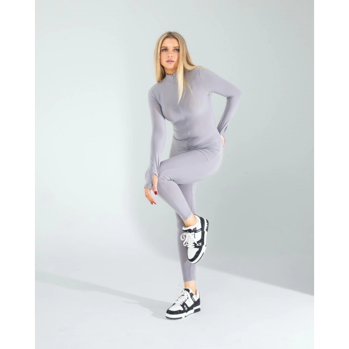 Gri Scuba Kumaş Tulum