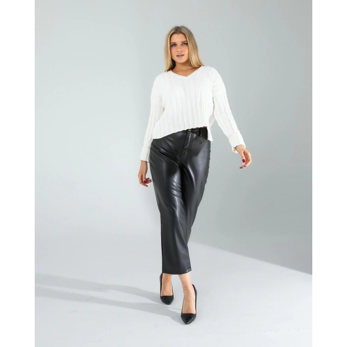 Siyah Deri Pantolon