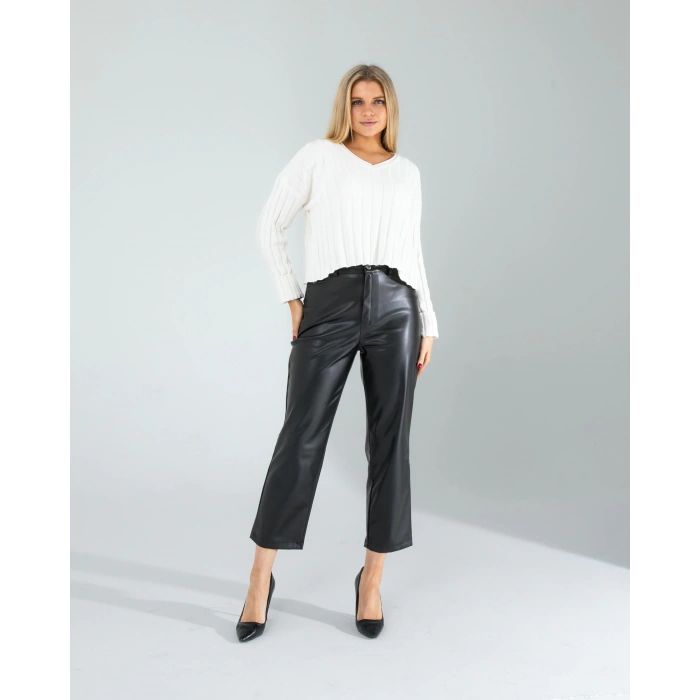Siyah Deri Pantolon