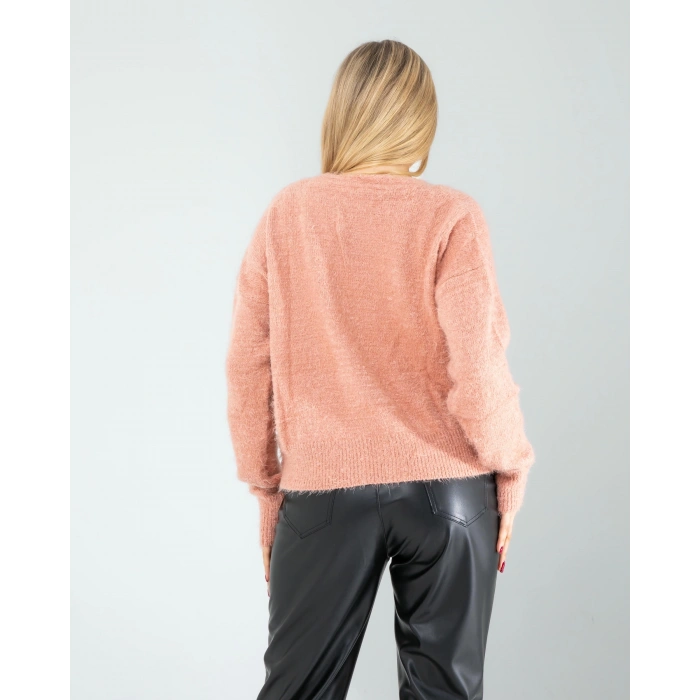 Pudra Sakal Triko Hırka