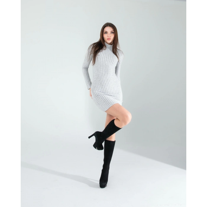 Taş Mini Triko Elbise