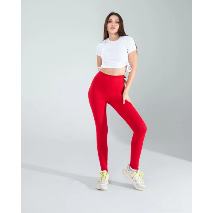 Beyaz Yandan Büzgülü Crop