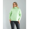 Mint Balıkçı Yaka Salaş Triko Kazak