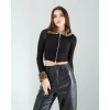 Kürk Detay Fermuarlı Crop